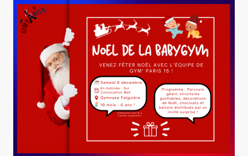 BABYGYM - Venez fêter Noël avec l'équipe de GYM' PARIS 15 !